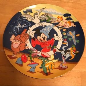 Vintage Disney Mickey Fantasia Sorcerer’s Apprentice Golden Anniversary Plate
